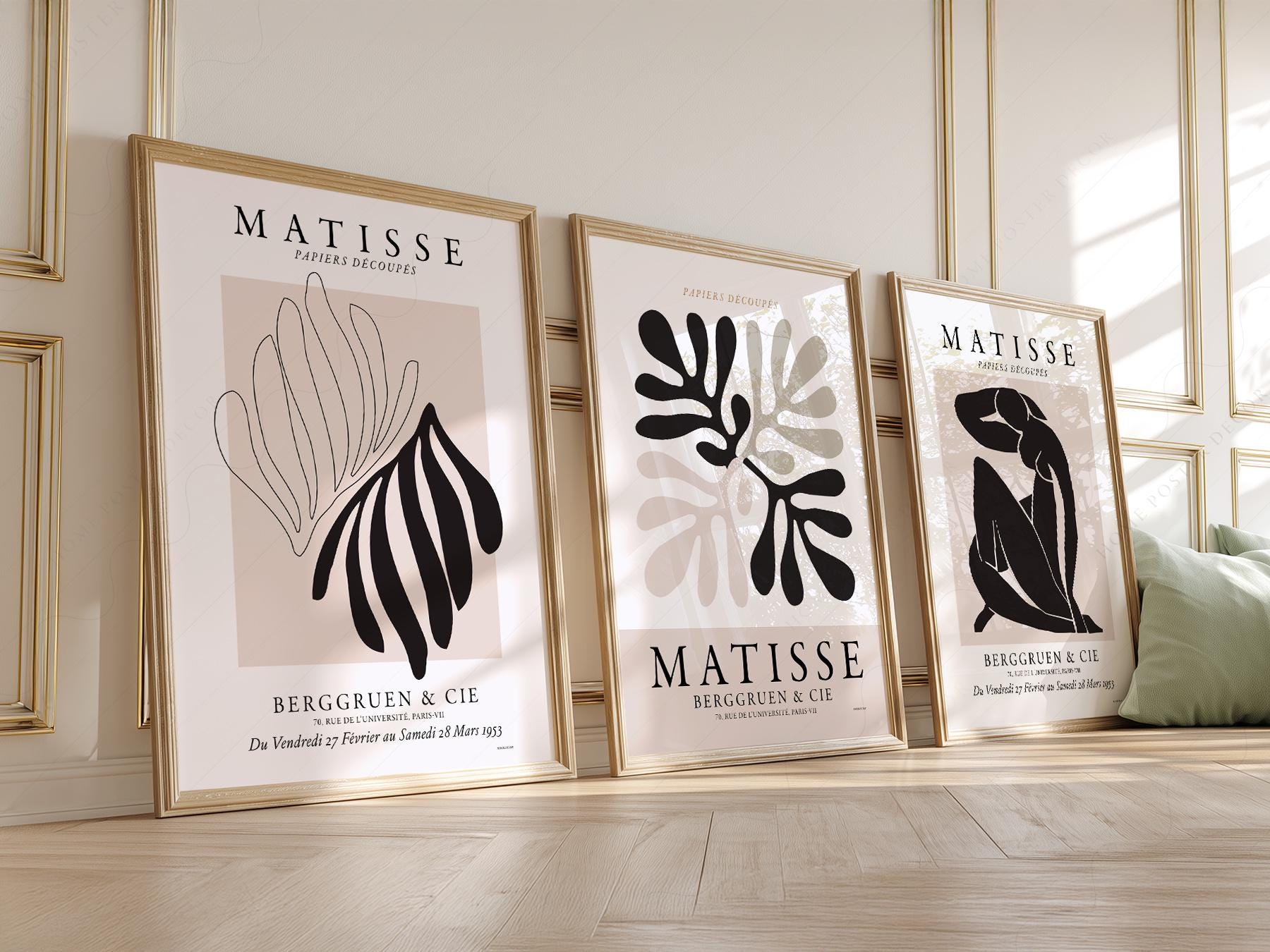 Henri Matisse Print Set of 3 – Papiers Découpés – classic art print reproduction