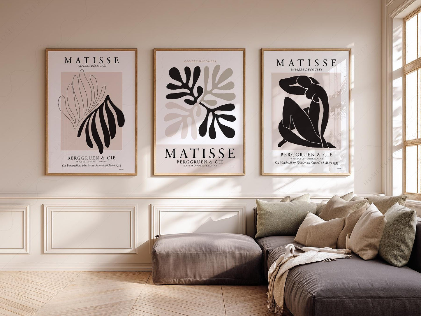 Henri Matisse Print Set of 3 – Papiers Découpés – art poster for living room