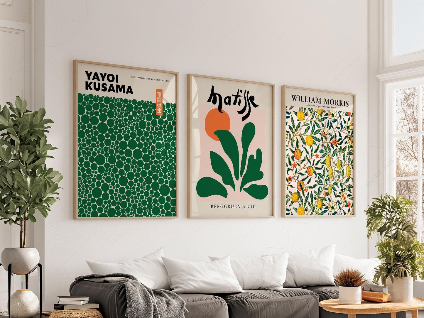 Kusama Matisse William Morris Gallery Wall Set – Green – high quality art print
