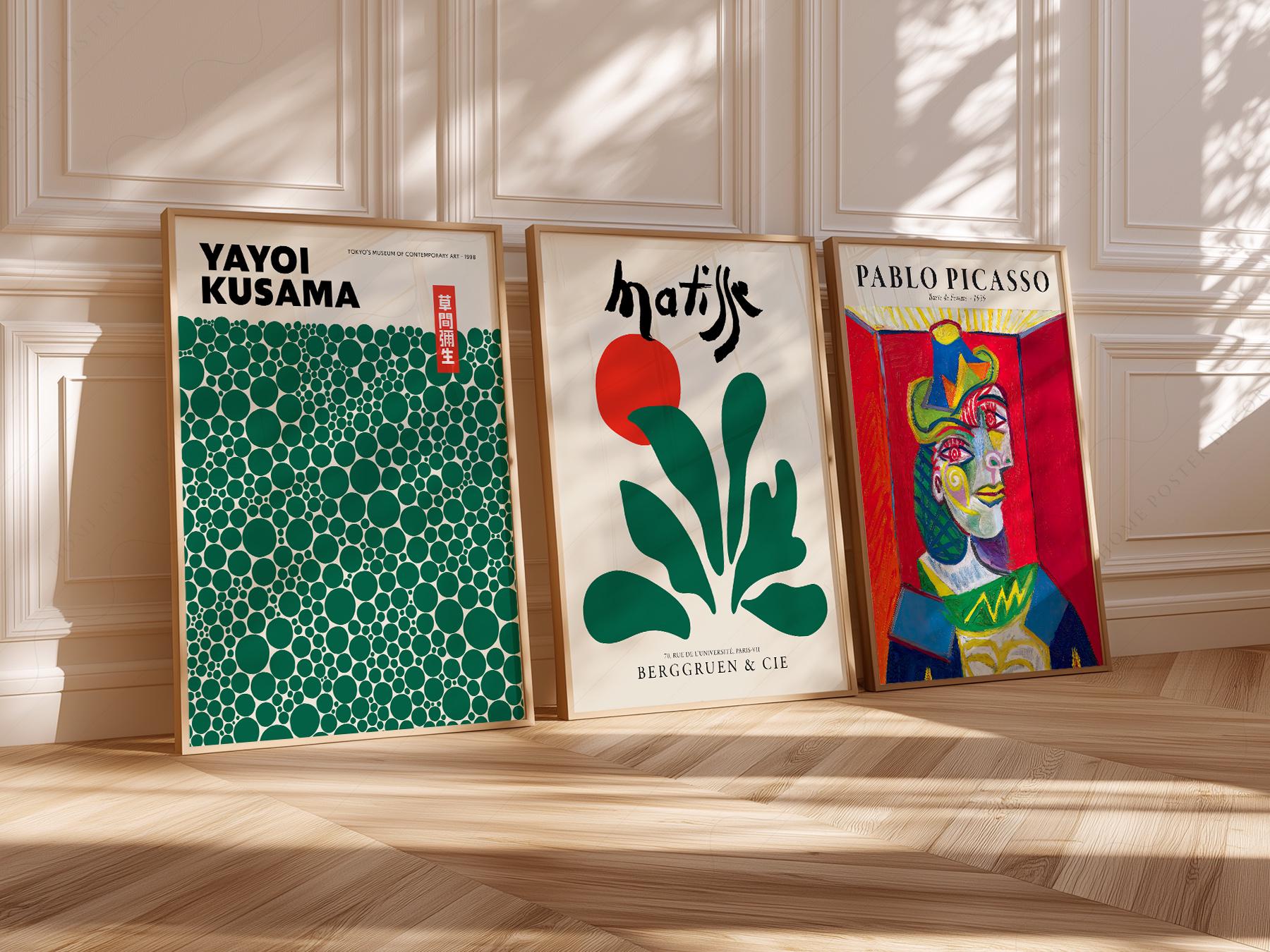 Matisse Kusama Picasso Gallery Wall Set of 3 – Modern – gallery wall art poster