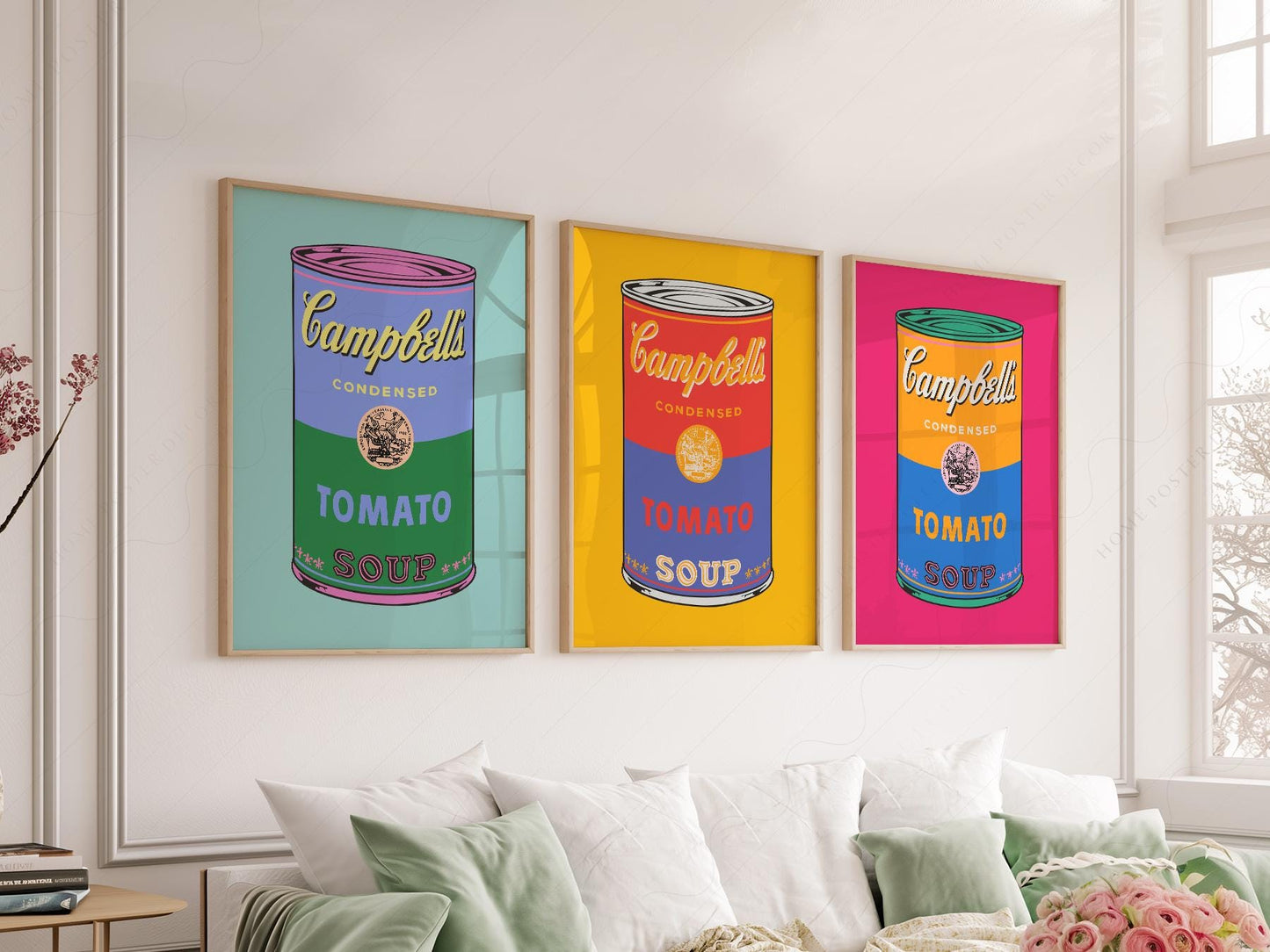 Andy Warhol Campbell's Soup Cans Print Set – Pop Art – gallery wall art poster