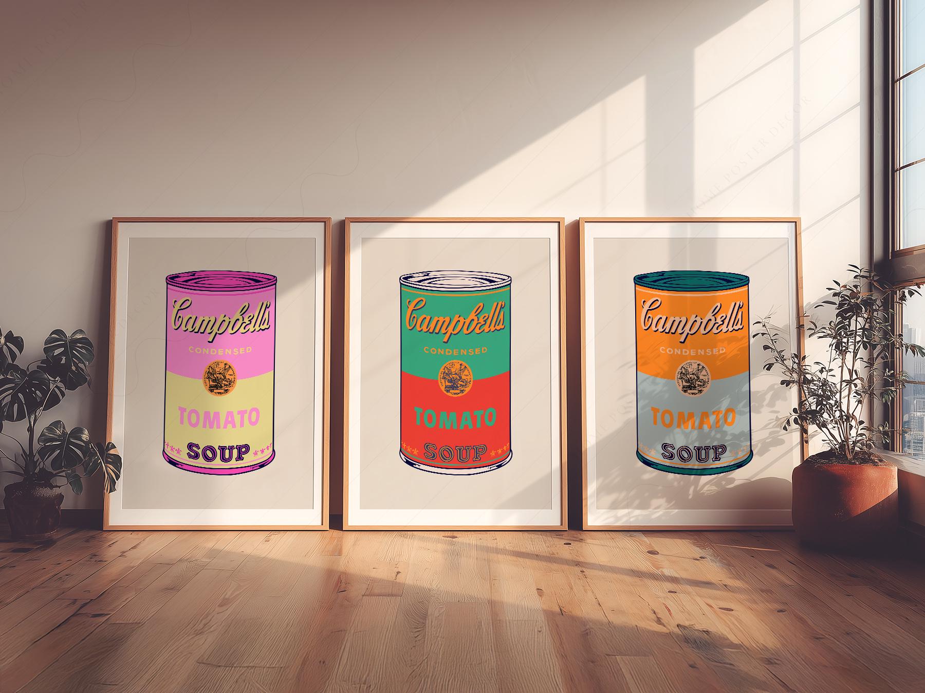 Andy Warhol Campbell's Soup Cans Print Set – Pop Art – exhibition poster wall art