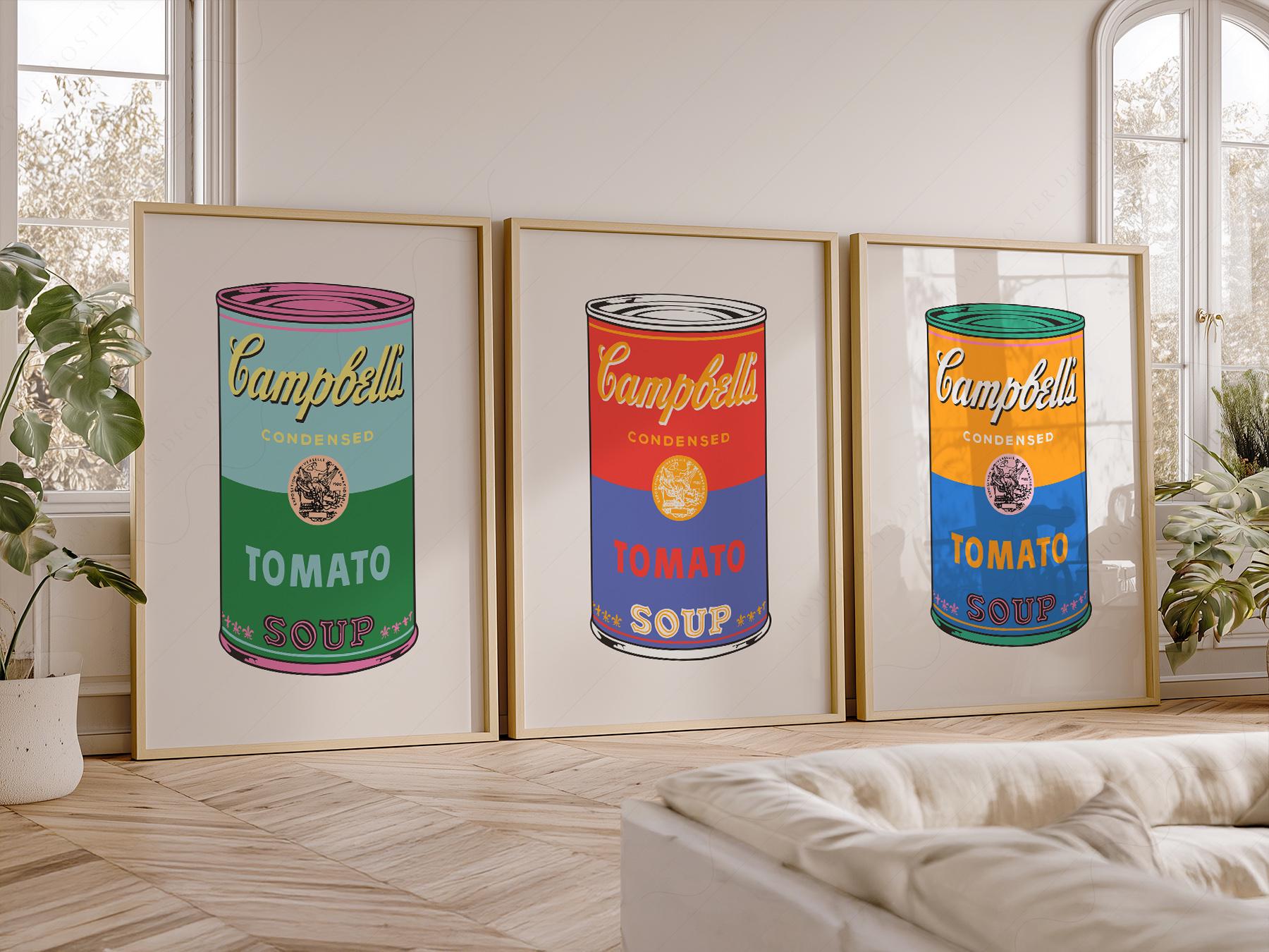 Andy Warhol Campbell's Soup Cans Print Set – Pop Art – exhibition poster wall art
