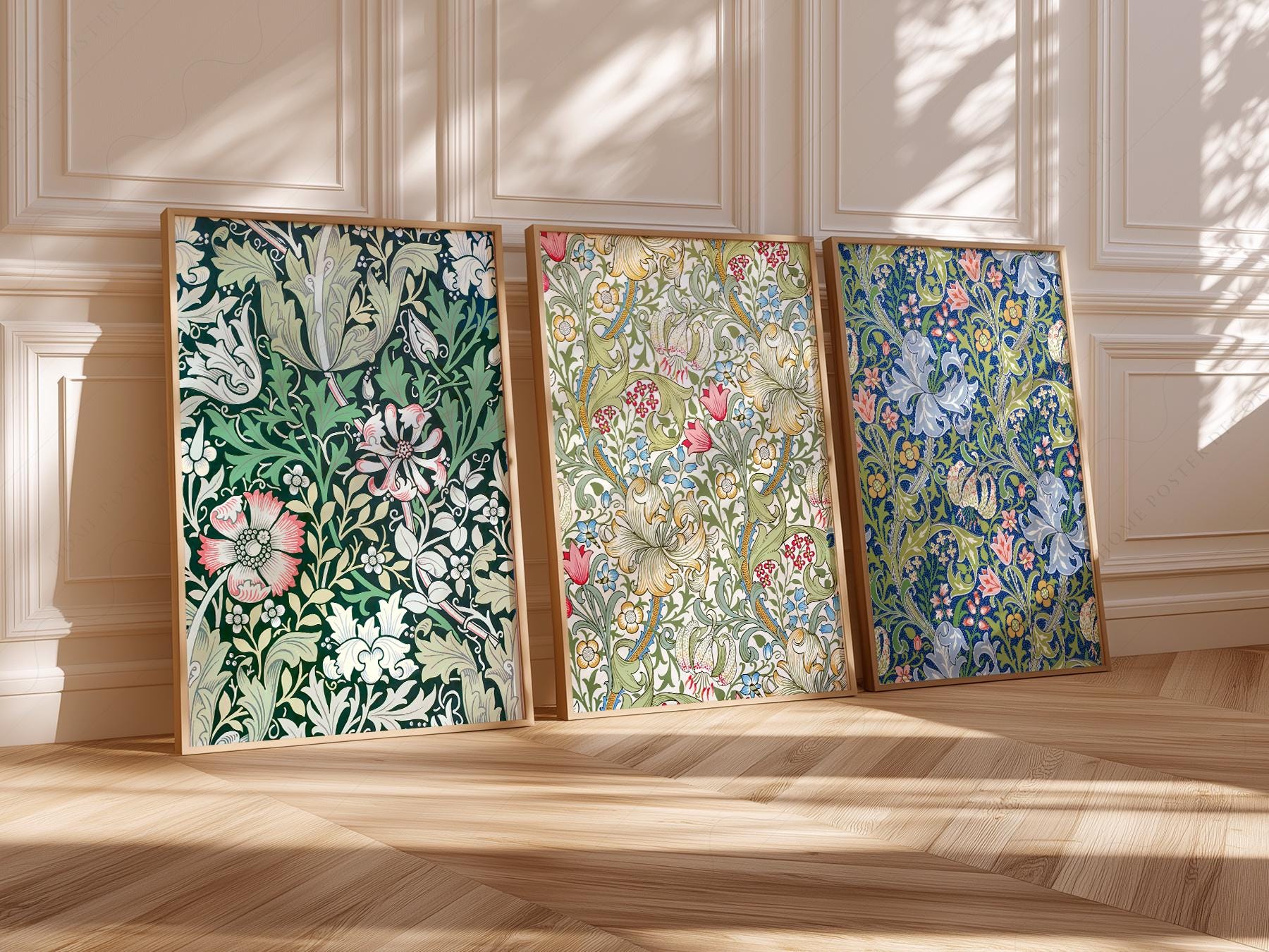 William Morris Print Set of 3 – Botanical Gallery Wall – museum quality art print