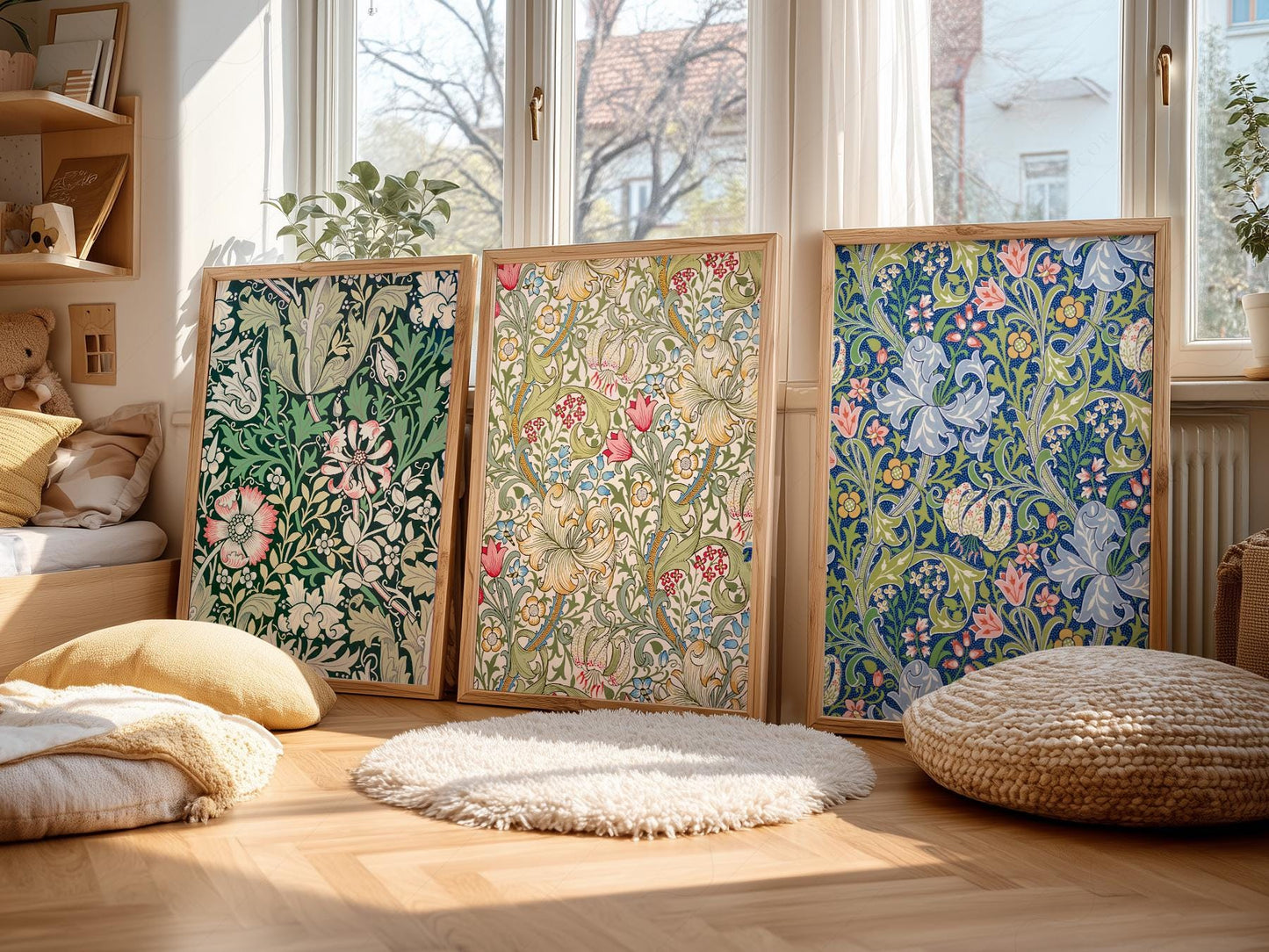 William Morris Print Set of 3 – Botanical Gallery Wall – art poster for living room