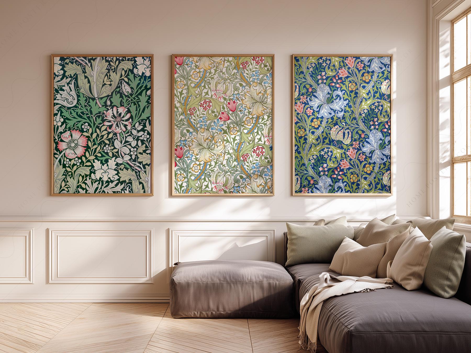 William Morris Print Set of 3 – Botanical Gallery Wall – archival paper art print