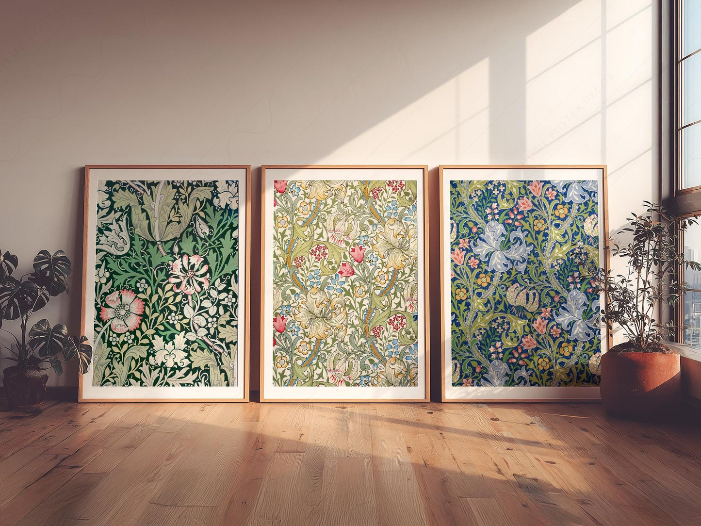 William Morris Print Set of 3 – Botanical Gallery Wall – high quality art print
