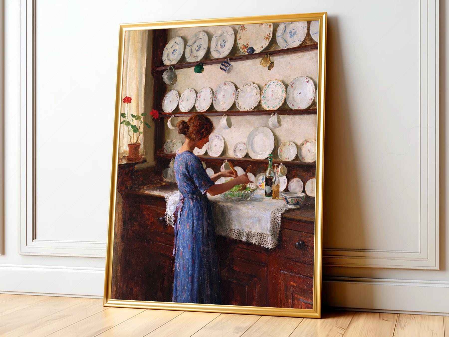 William Kay Blacklock Kitchen Scene Art Print – fine art print wall decor
