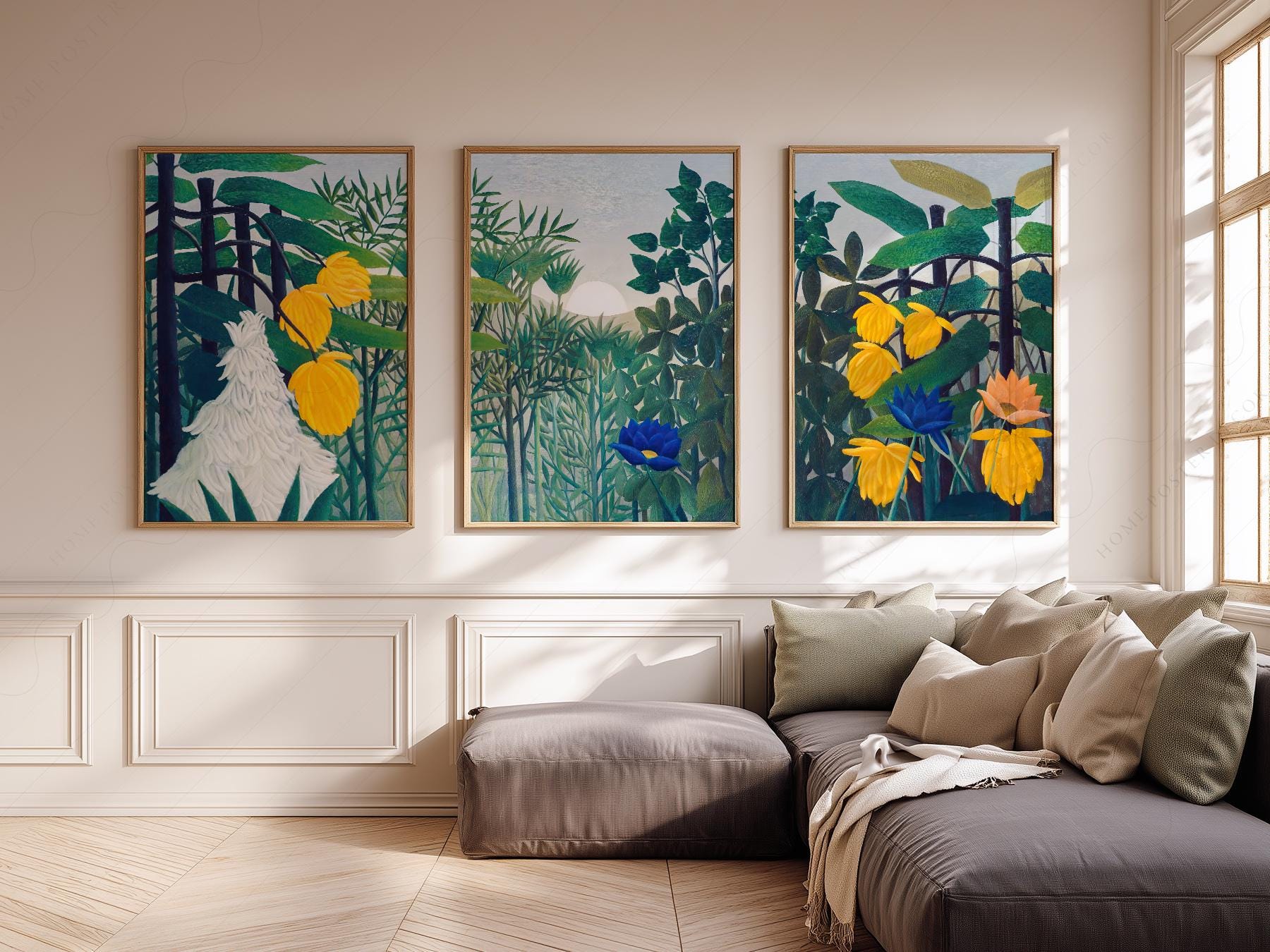 Henri Rousseau The Repast of the Lion Print Set – archival paper art print