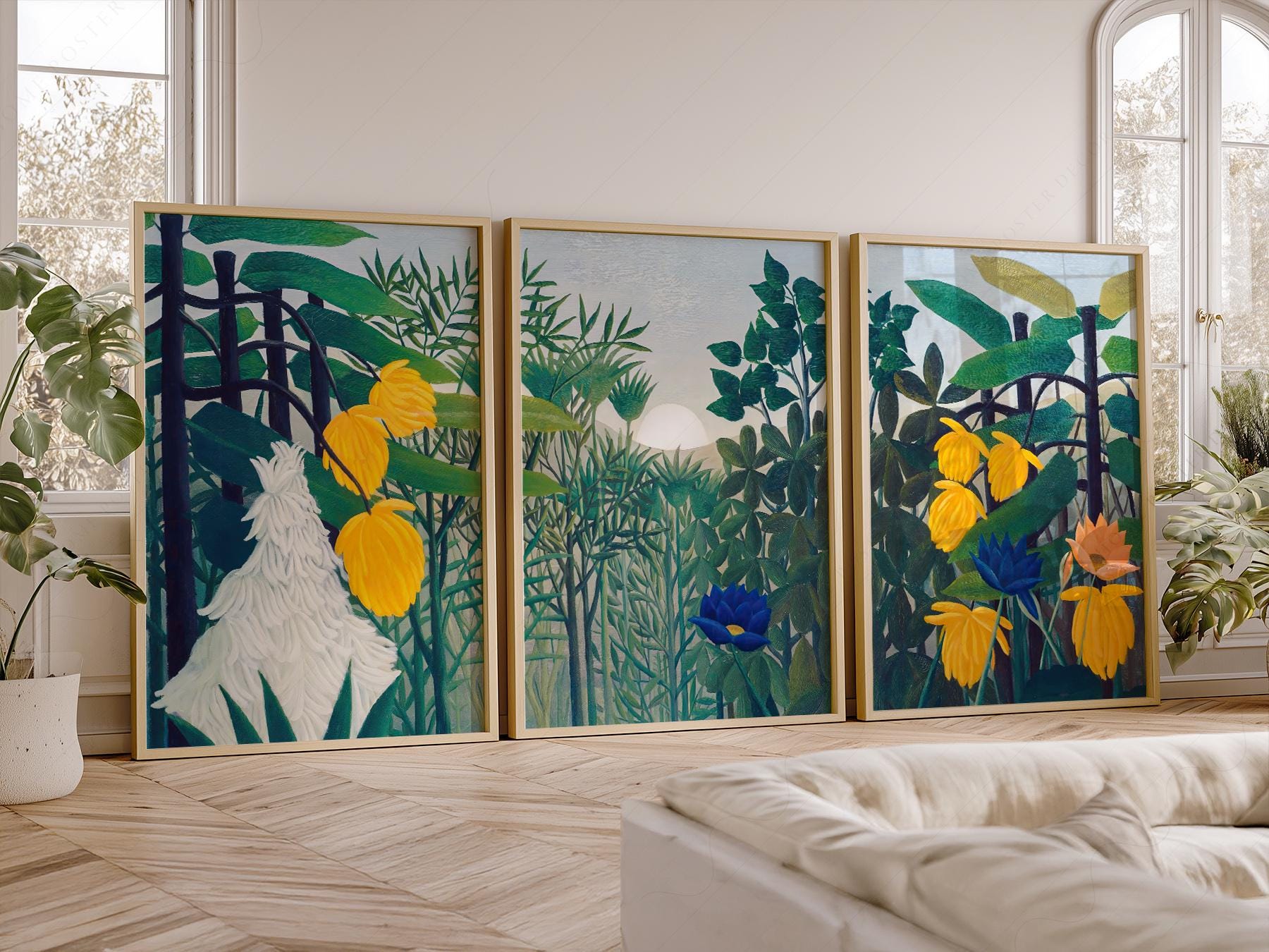 Henri Rousseau The Repast of the Lion Print Set – fine art print wall decor