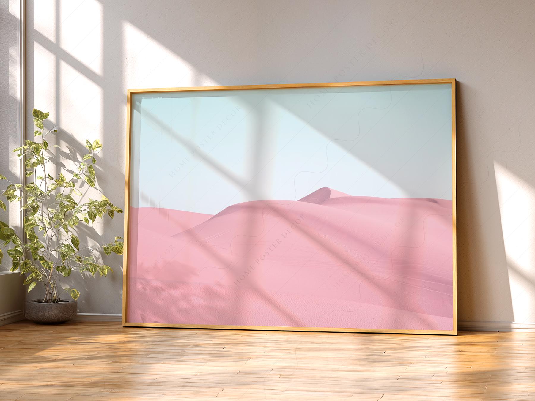 Pink Sand Dunes Print – Minimalist Desert Landscape – fine art print wall decor