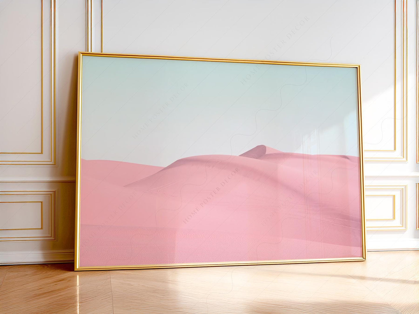 Pink Sand Dunes Print – Minimalist Desert Landscape – museum quality art print