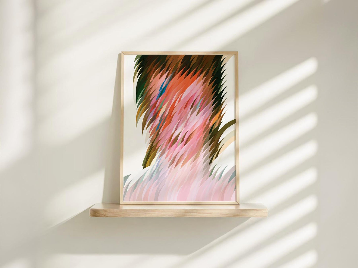 Abstract Geometric Art Print – Colorful Modern Wall – gallery wall art poster
