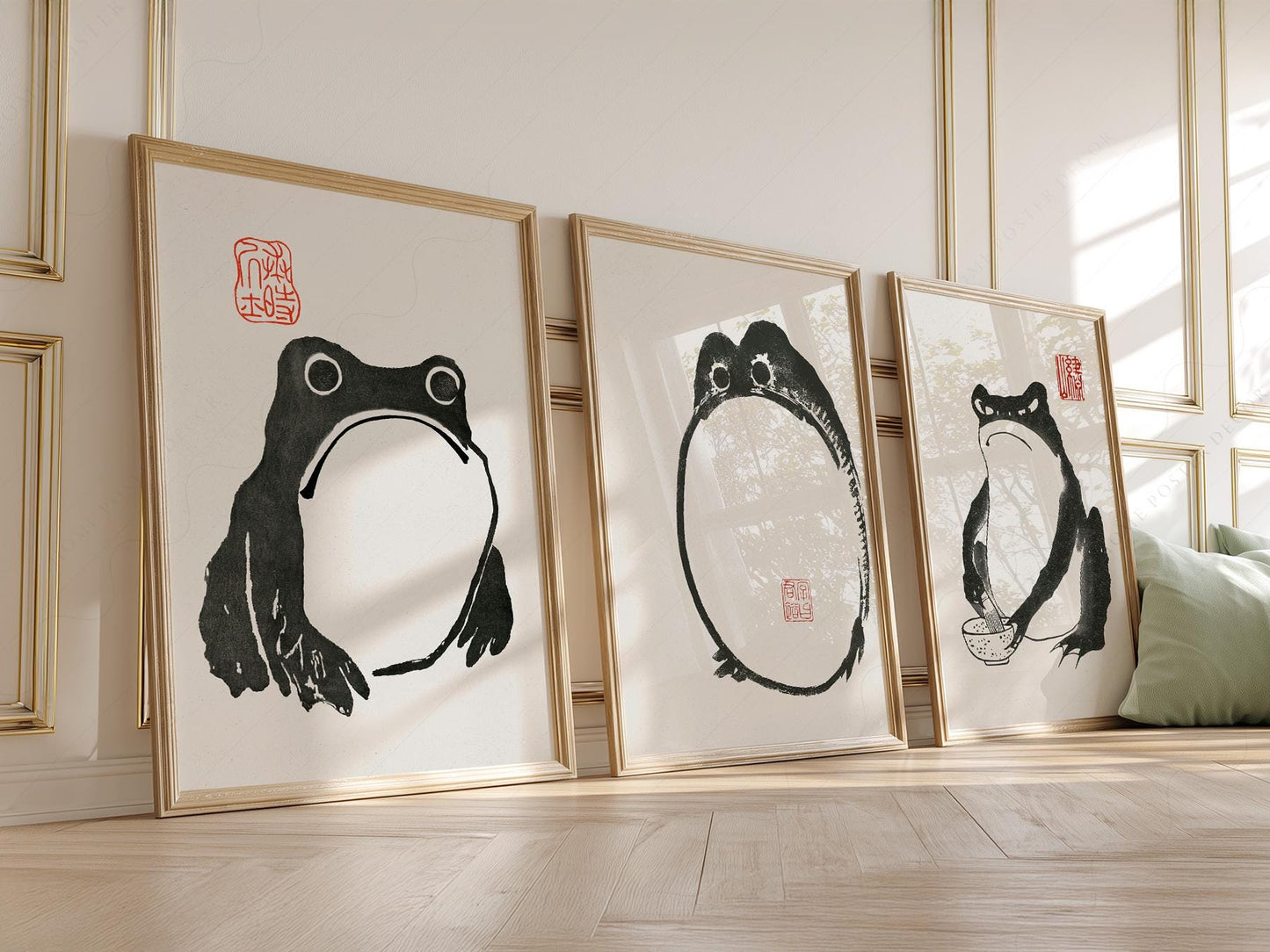Matsumoto Hoji Frog Print Set – Japanese Ink Art Zen – museum quality art print