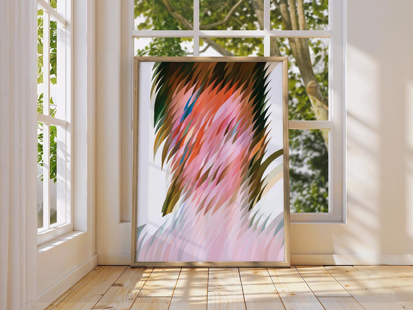 Abstract Geometric Art Print – Colorful Modern Wall – classic art print reproduction