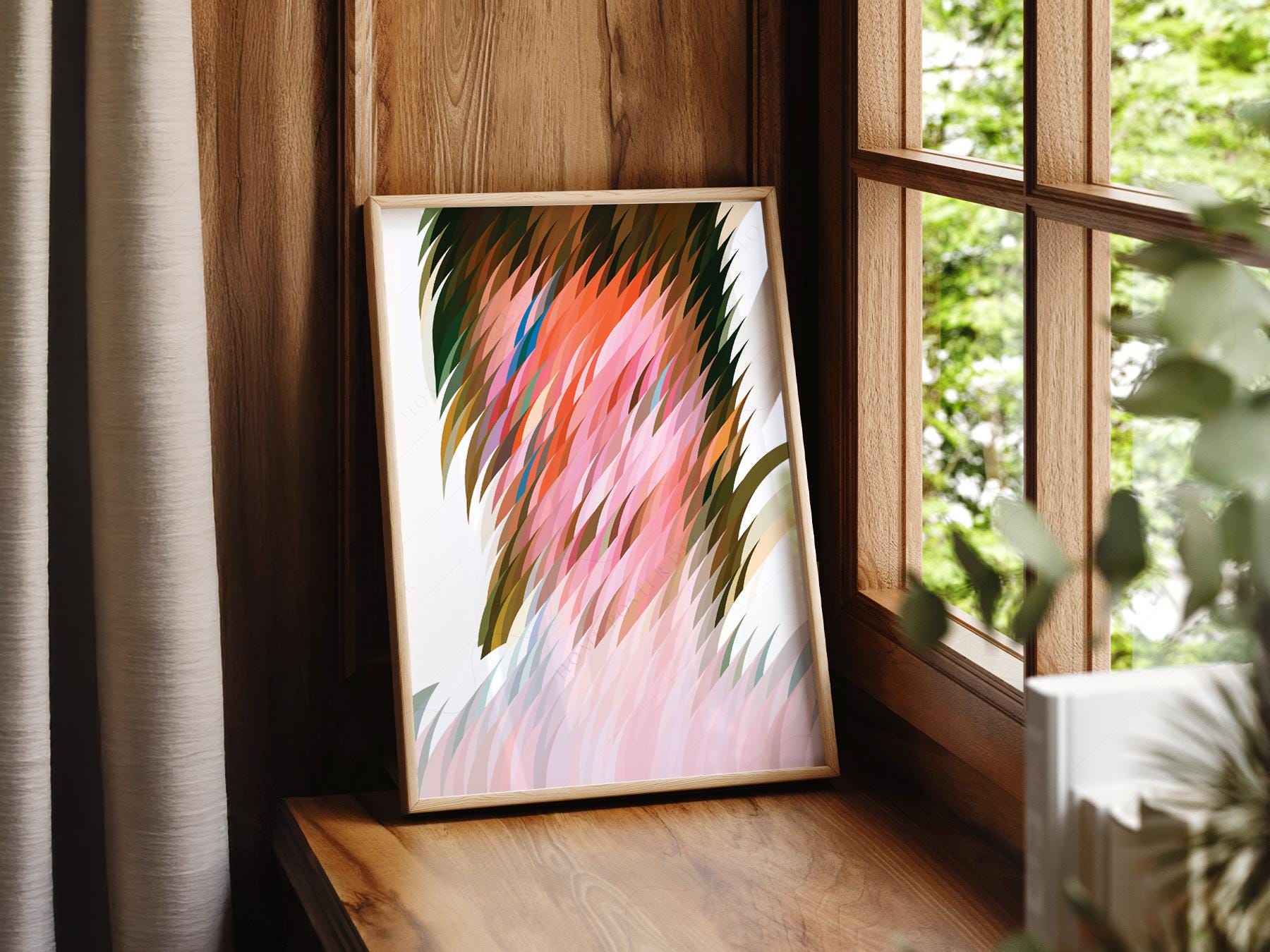 Abstract Geometric Art Print – Colorful Modern Wall – fine art print wall decor