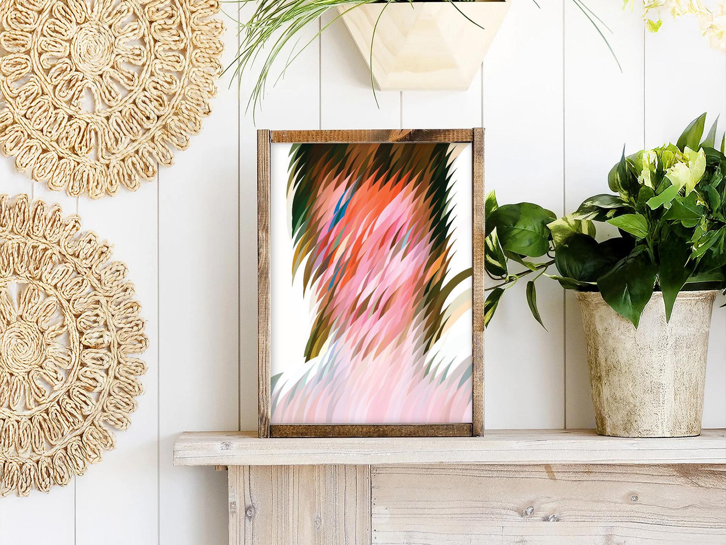 Abstract Geometric Art Print – Colorful Modern Wall – fine art wall poster