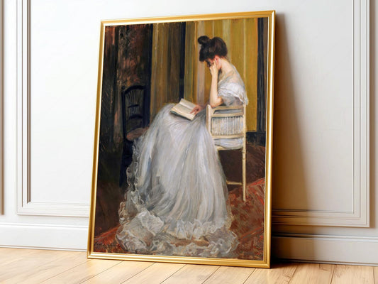 Jacques Émile Blanche The Reader Art Print – Dark – fine art print wall decor
