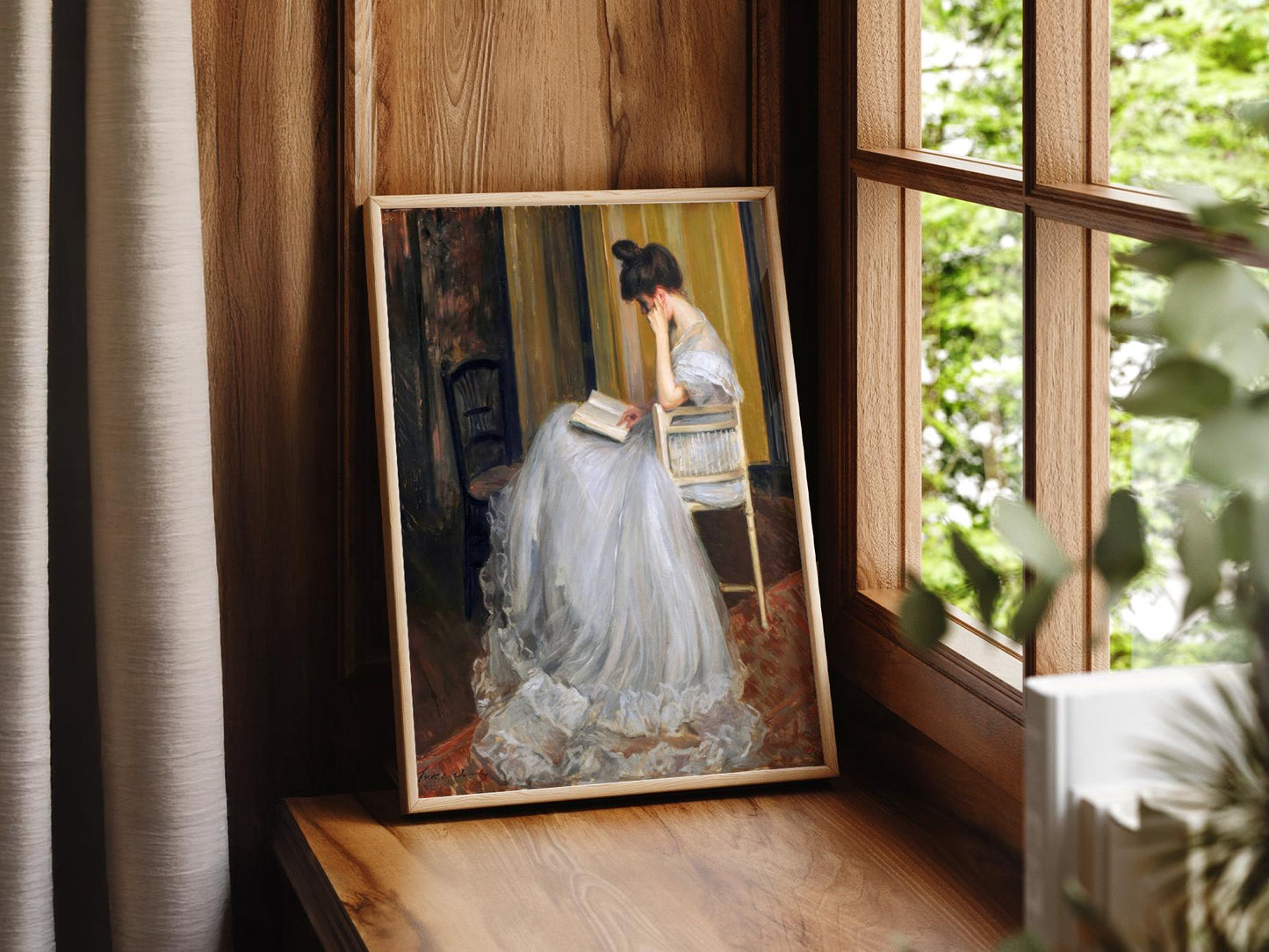 Jacques Émile Blanche The Reader Art Print – Dark – classic art print reproduction