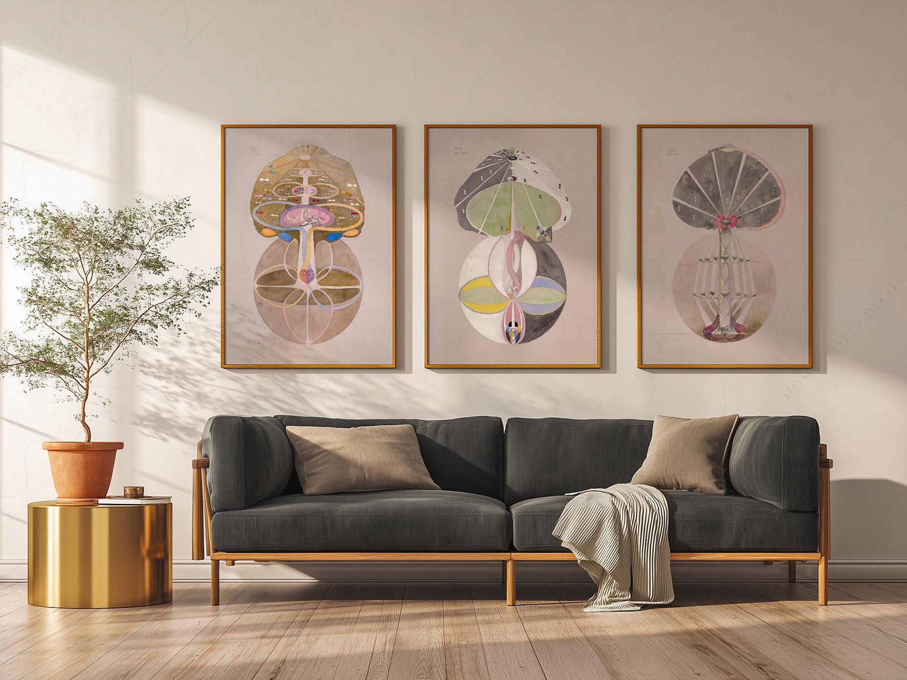 Hilma af Klint The Ten Largest Set of 3 Prints – art poster for living room