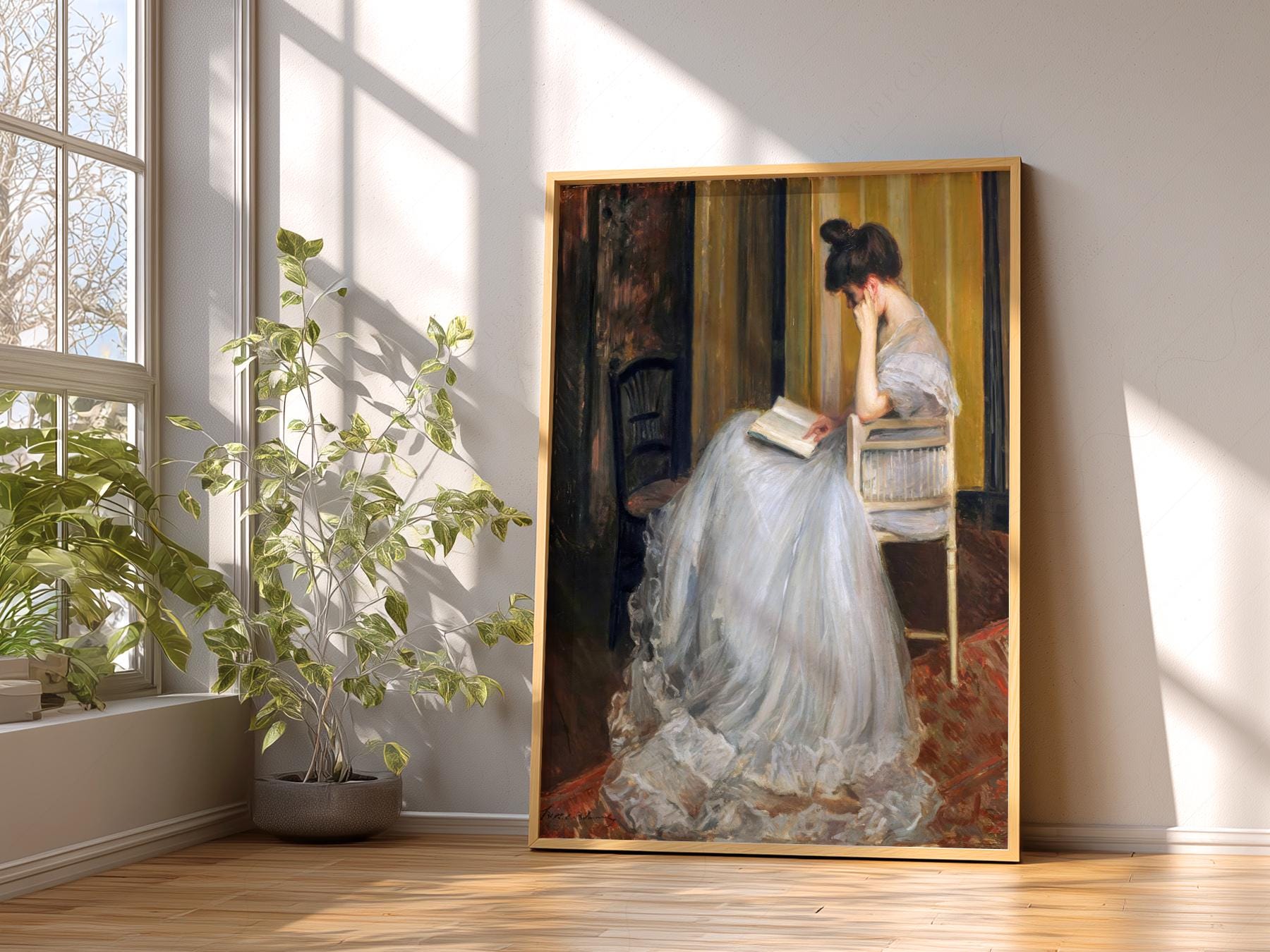 Jacques Émile Blanche The Reader Art Print – Dark – archival paper art print