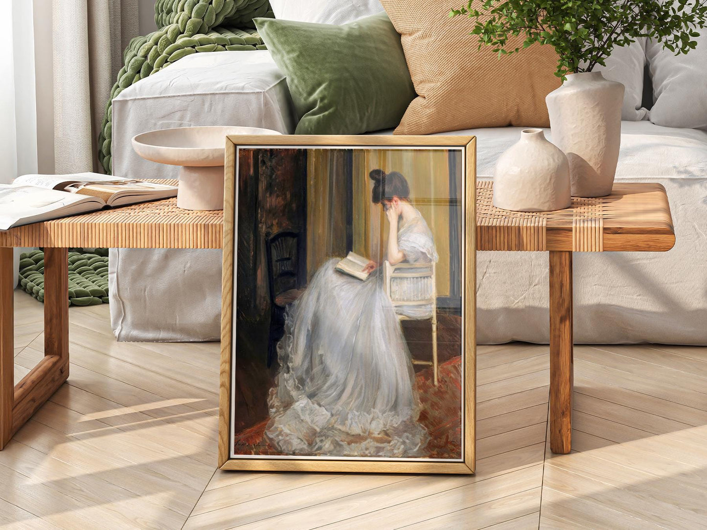 Jacques Émile Blanche The Reader Art Print – Dark – art poster for living room