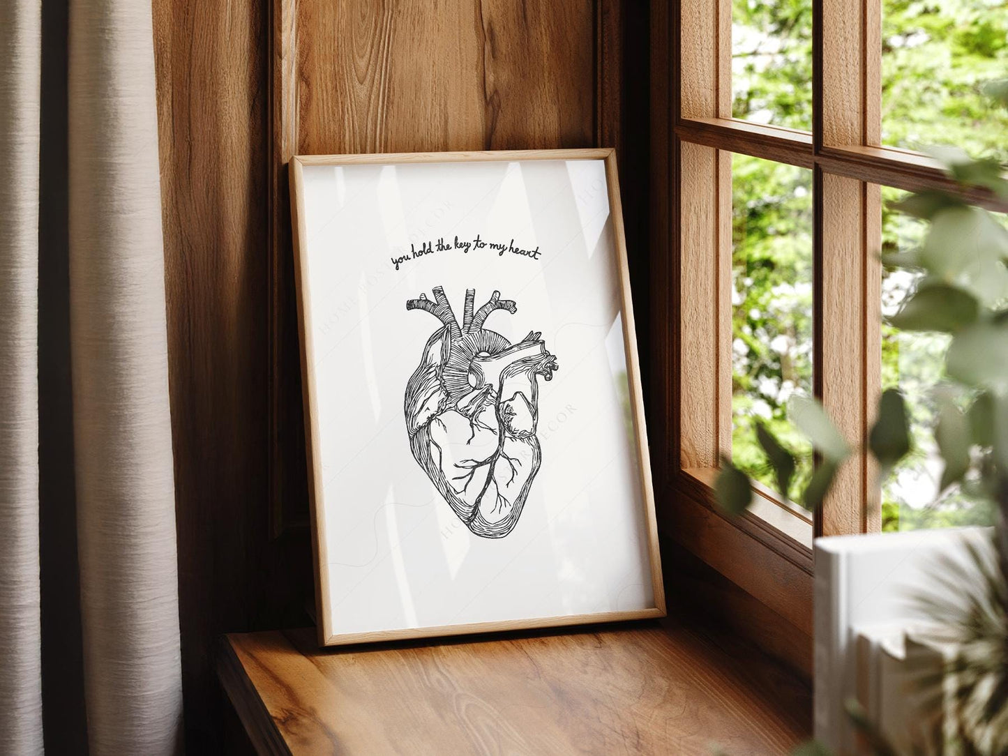 Anatomical Heart Print – You Hold the Key to My Heart – museum quality art print
