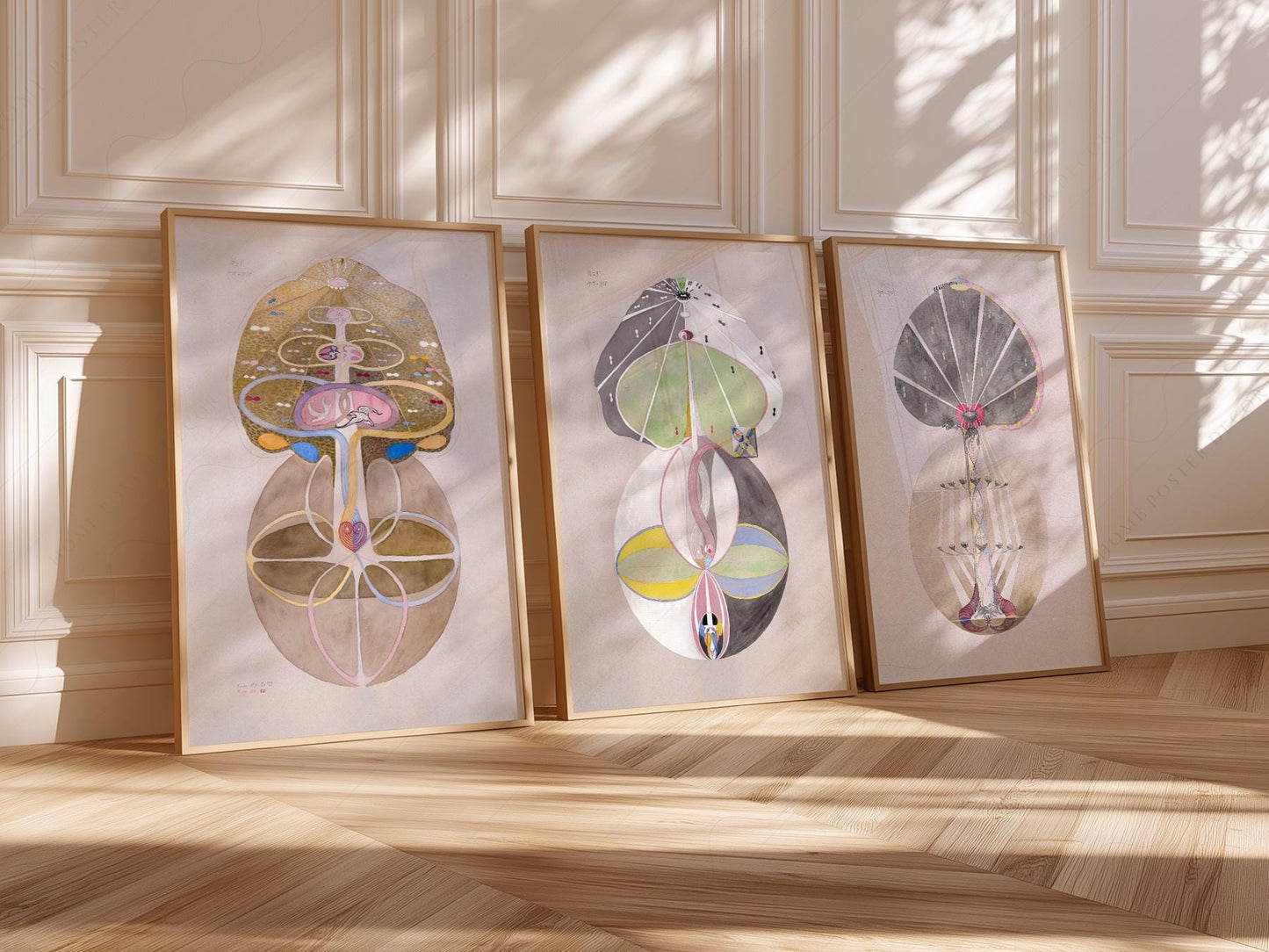 Hilma af Klint The Ten Largest Set of 3 Prints – archival paper art print