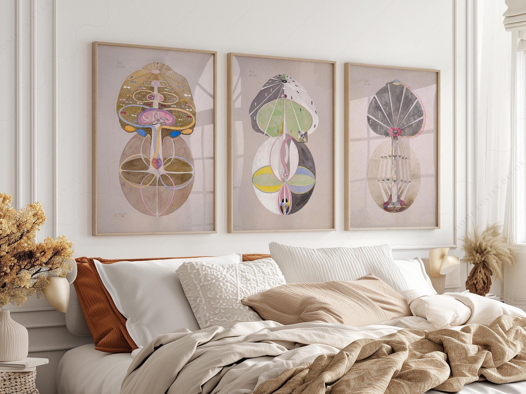 Hilma af Klint The Ten Largest Set of 3 Prints – gallery wall art poster