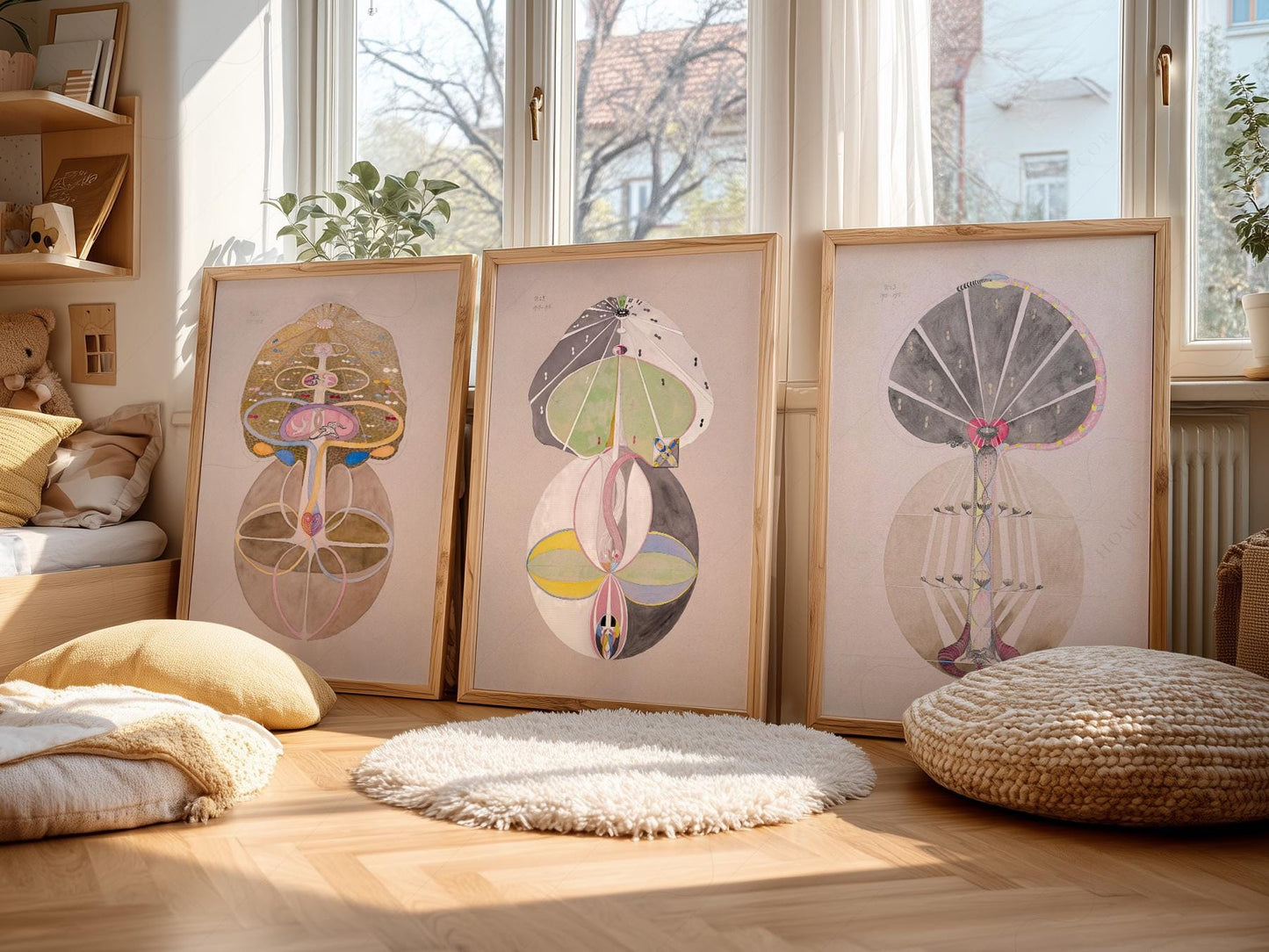 Hilma af Klint The Ten Largest Set of 3 Prints – exhibition poster wall art