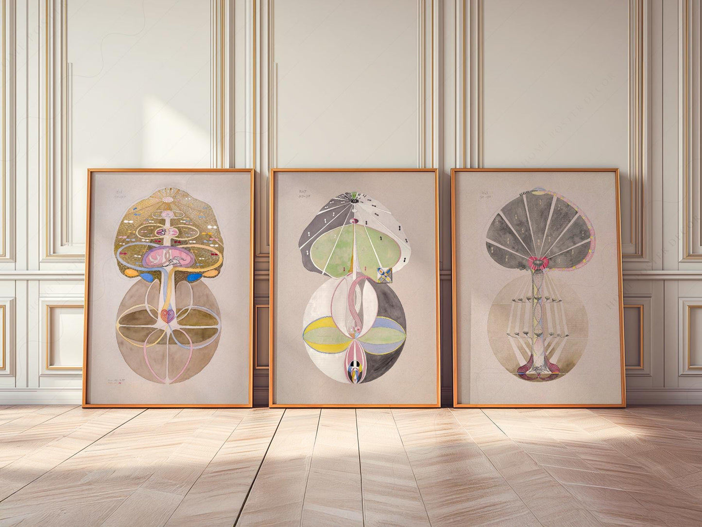 Hilma af Klint The Ten Largest Set of 3 Prints – fine art wall poster