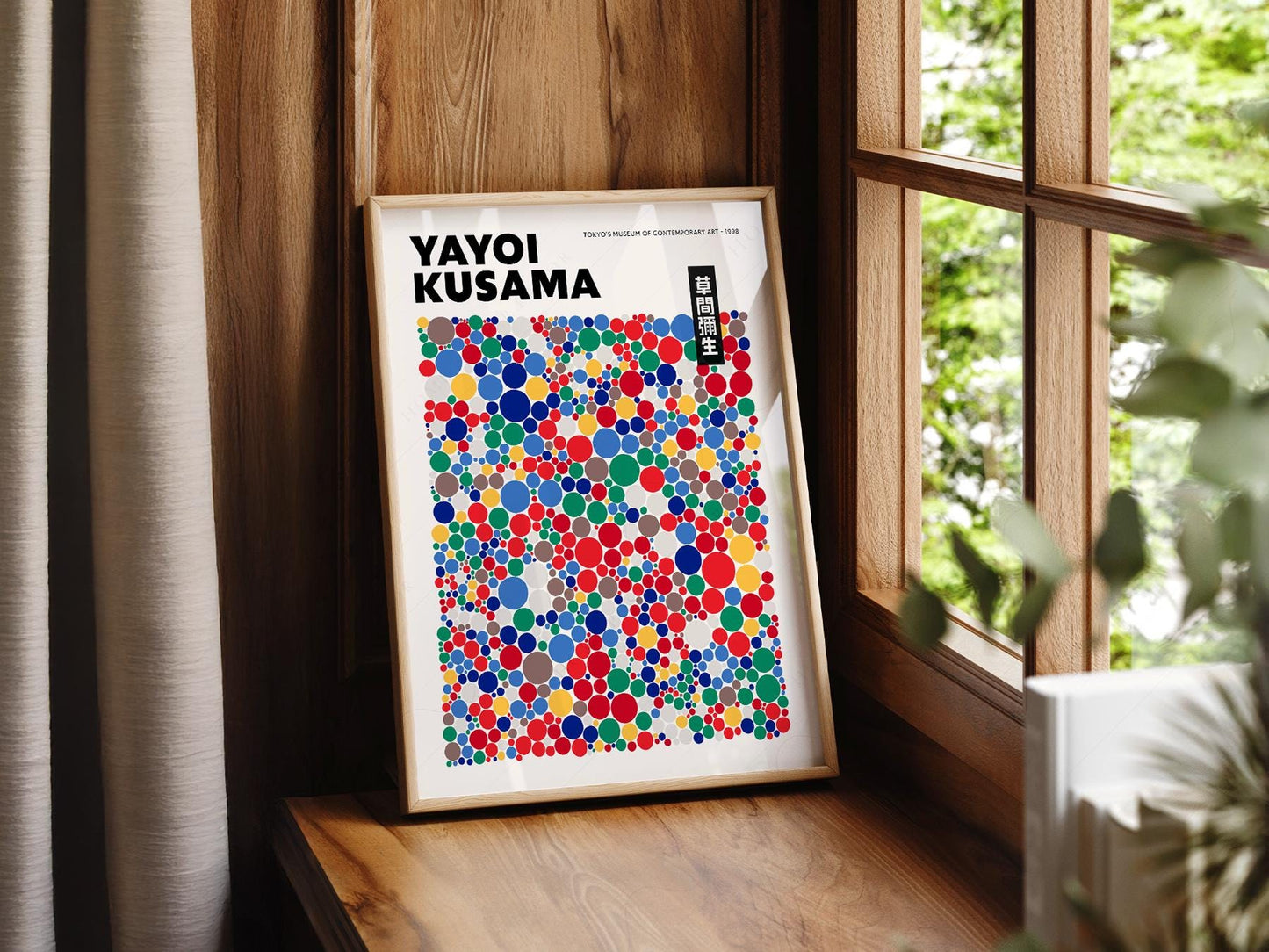 Yayoi Kusama Polka Dot Art Print – Colorful Japanese – art poster for living room