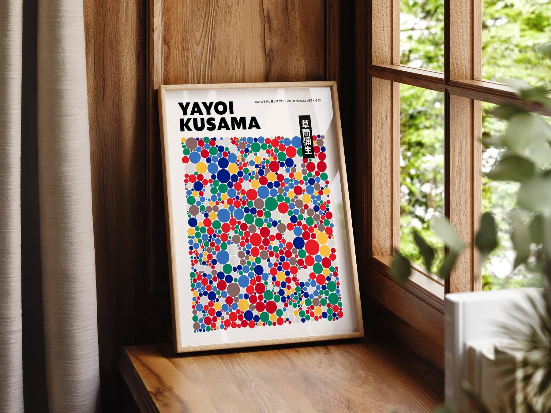 Yayoi Kusama Polka Dot Art Print – Colorful Japanese – art poster for living room