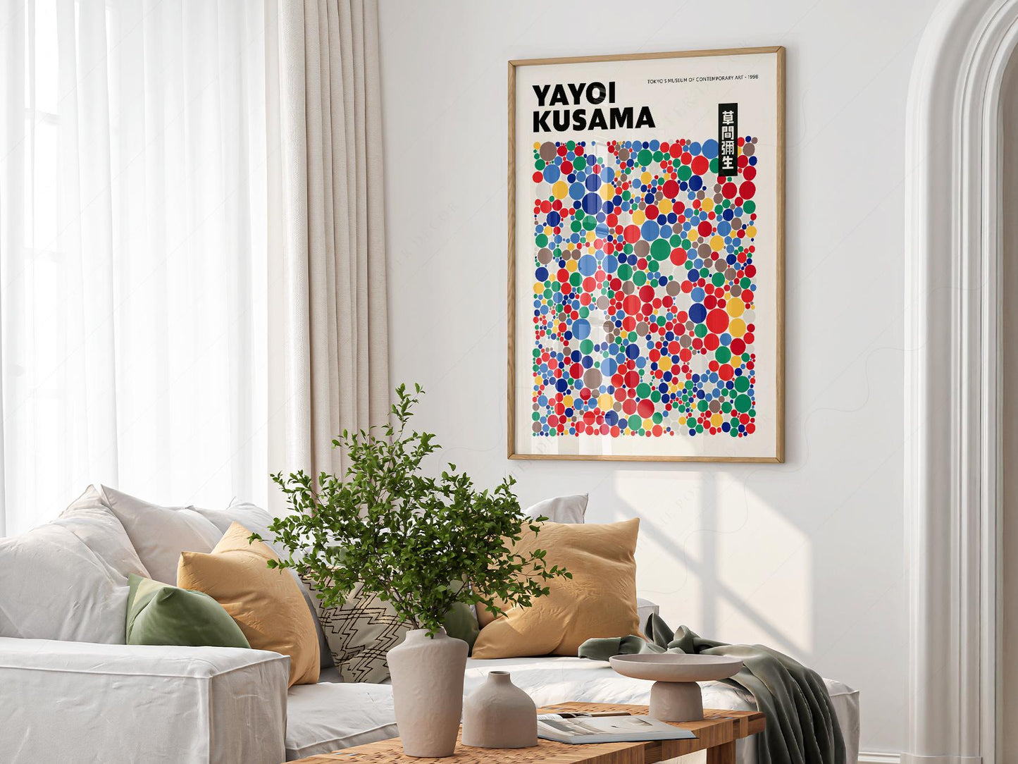 Yayoi Kusama Polka Dot Art Print – Colorful Japanese – high quality art print