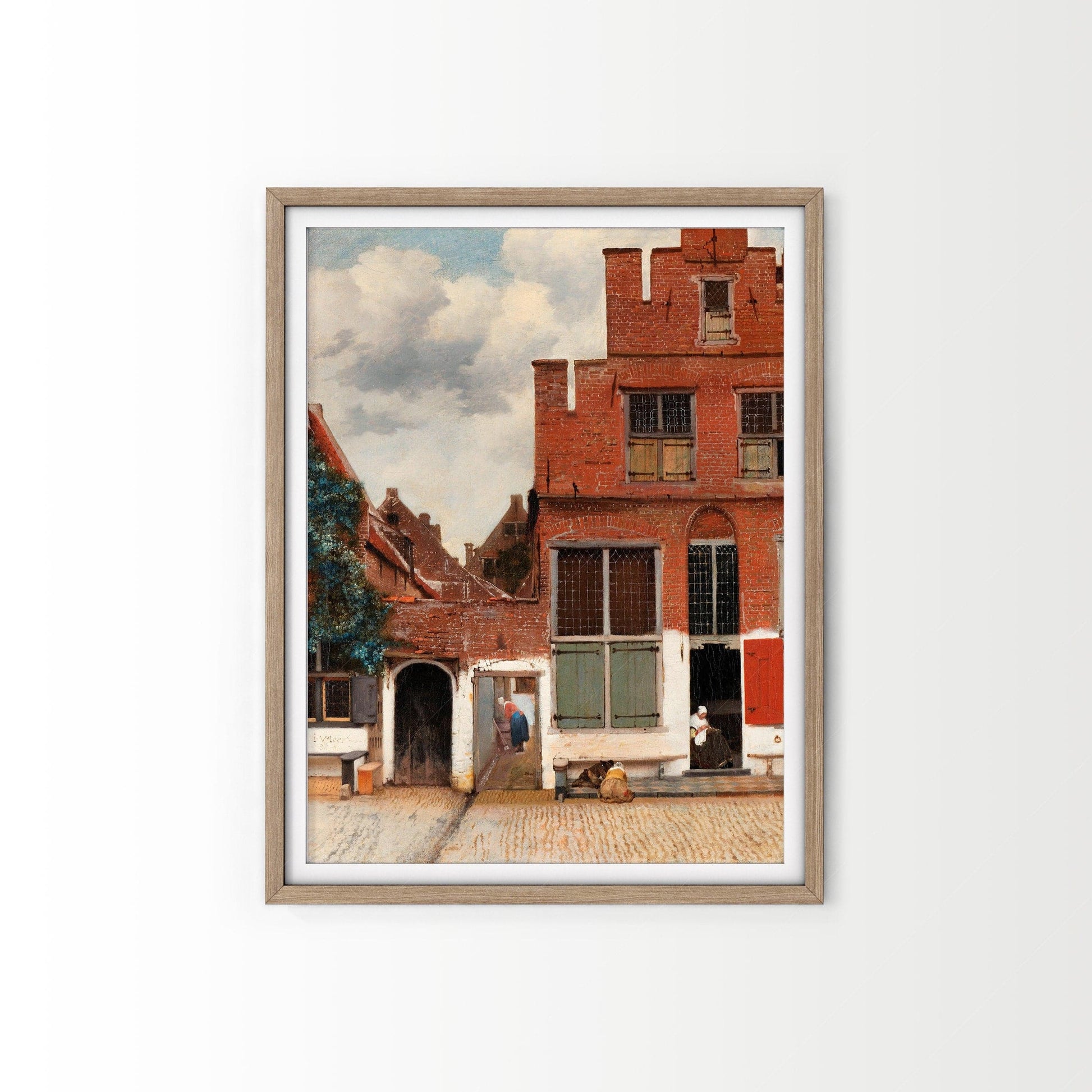 Home Poster Decor Single Johannes Vermeer, The Little Street, Vermeer Print, Vermeer Poster, Classic Paintings, Museum Quality Print