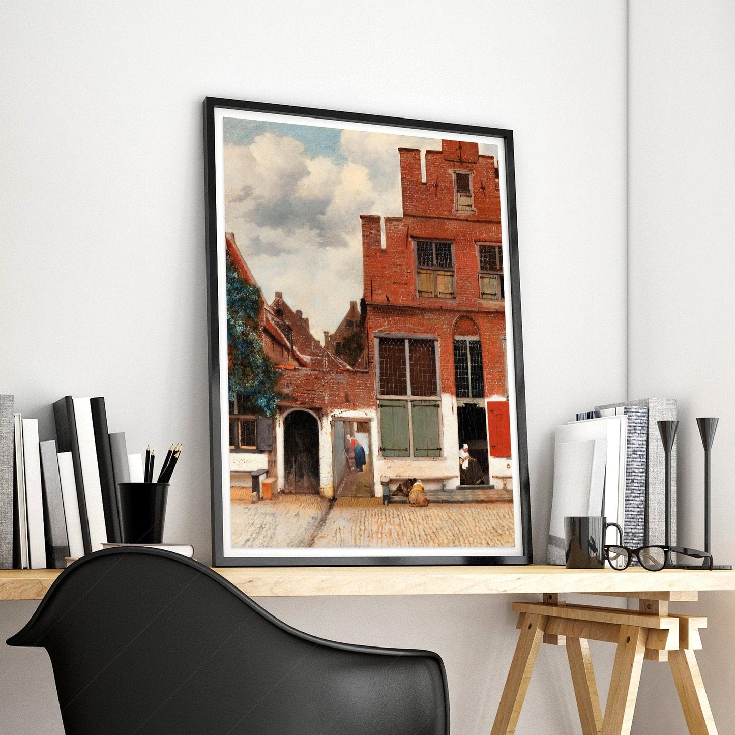 Home Poster Decor Single Johannes Vermeer, The Little Street, Vermeer Print, Vermeer Poster, Classic Paintings, Museum Quality Print