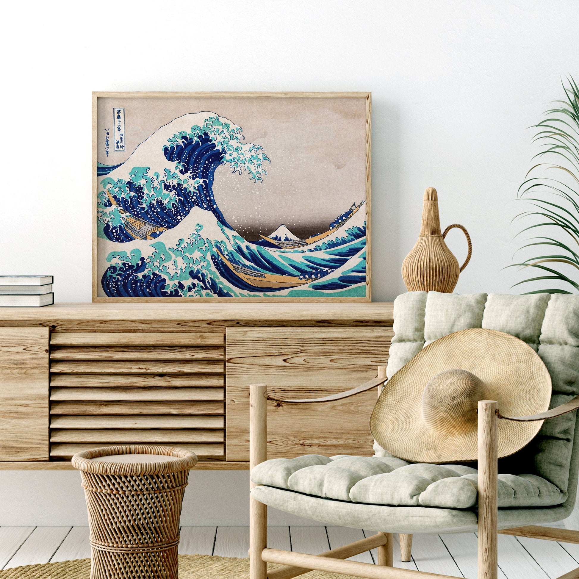 Home Poster Decor Katsushika Hokusai, The Great Wave off Kanagawa, Vintage illustration, Japanese Painting, Vintage Nature, HIGH Quality Archival Paper