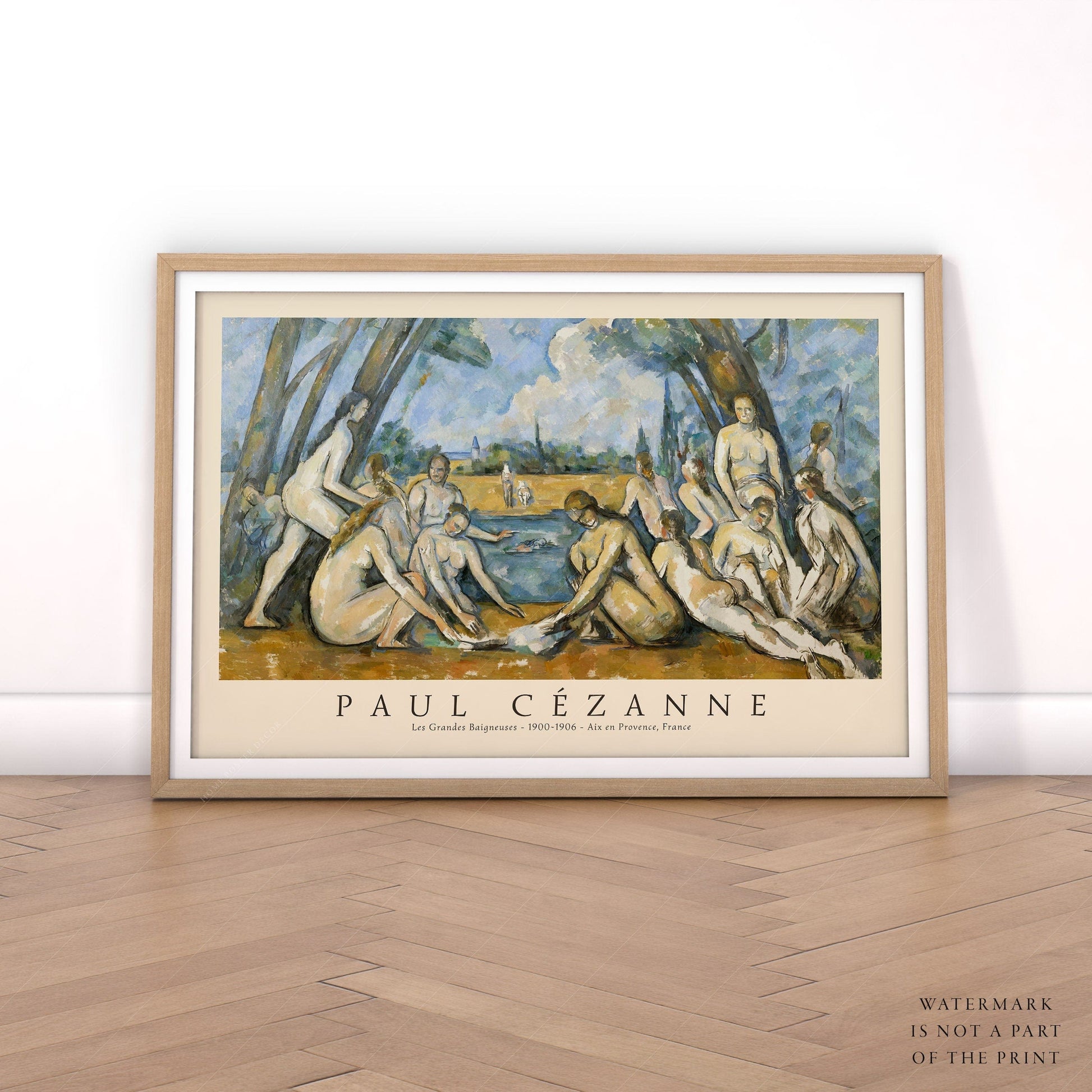 Home Poster Decor Large Bathers, Reproduction Print, Paul Cézanne, Famous Painting, Wedding Gift, Above Sofa Art, Classical Art, Museum Poster, Impressionist