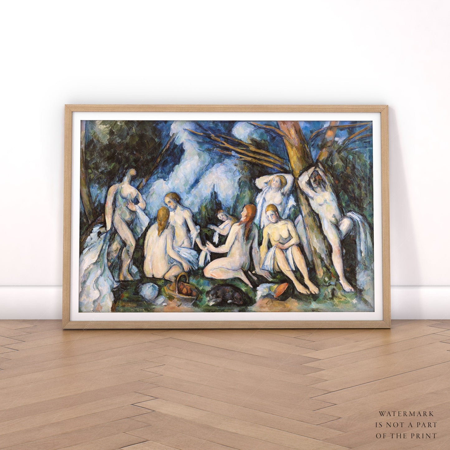 Home Poster Decor Single Large Bathers, Reproduction Print, Paul Cézanne, French artist, Famous Painting, Gift for Him, Above Sofa Art, Classical Art, Museum Poster