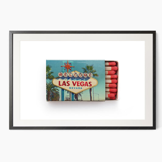 Las Vegas Poster, Iconic sign Welcome to Fabulous Las Vegas, Matchbox Print
