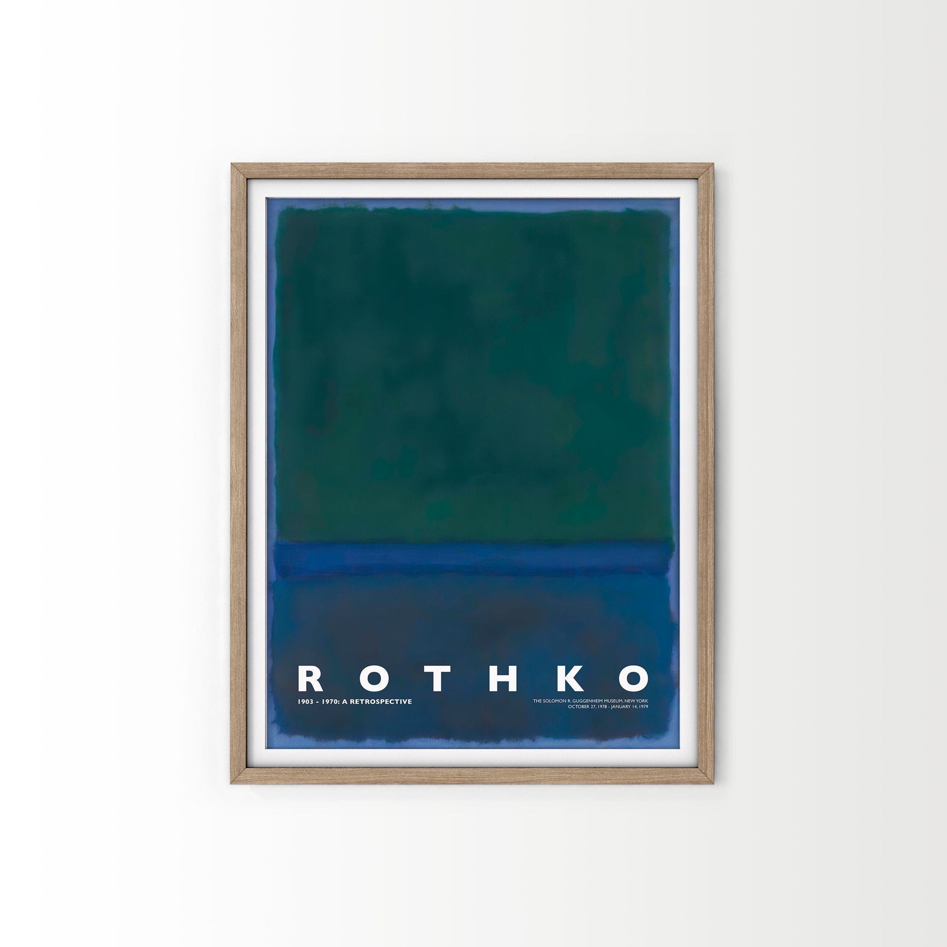 Home Poster Decor Single Mark Rothko Poster, Mark Rothko Print, Abstract Art Print, Green Abstract Poster, Blue Wall Art, Modern Home Decor, Office Wall Decor - 10