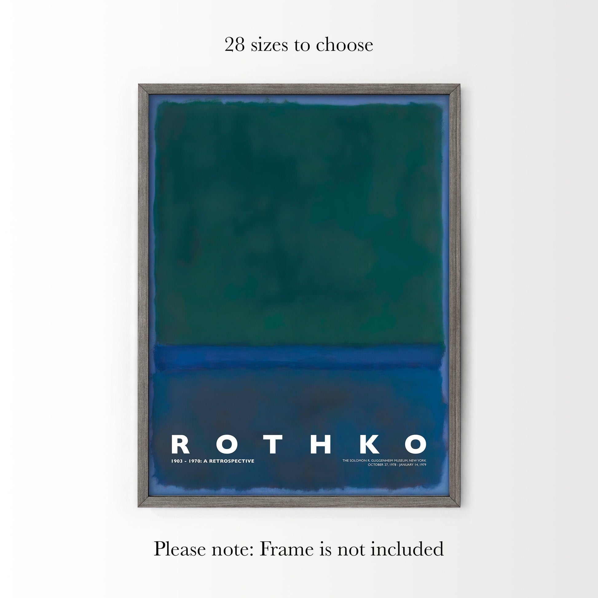 Home Poster Decor Single Mark Rothko Poster, Mark Rothko Print, Abstract Art Print, Green Abstract Poster, Blue Wall Art, Modern Home Decor, Office Wall Decor - 10