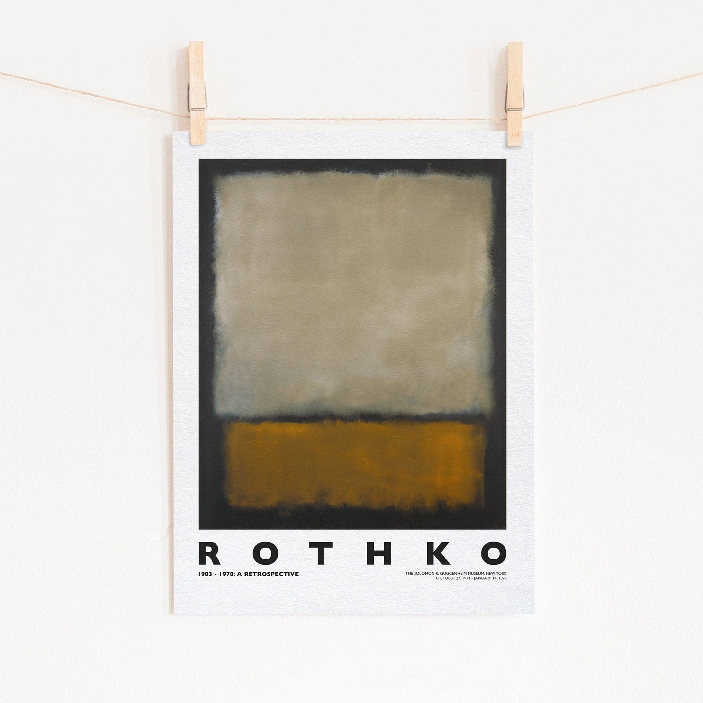 Home Poster Decor Mark Rothko Print, Brown Abstract Poster, Rothko Wall Art, Exhibition Poster, Home Office Decor, Gift for him, Modern Print