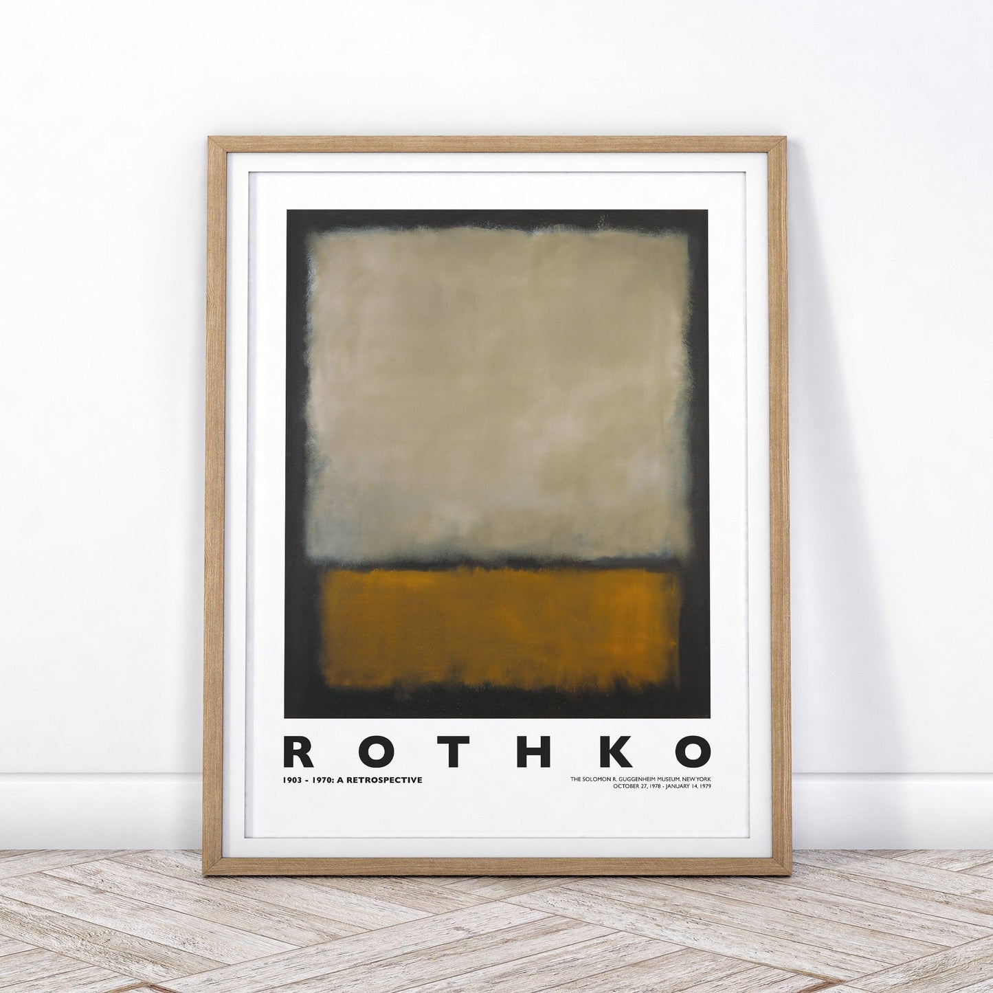 Home Poster Decor Single Mark Rothko Print, Brown Abstract Poster, Rothko Wall Art, Exhibition Poster, Home Office Decor, Gift for him, Modern Print