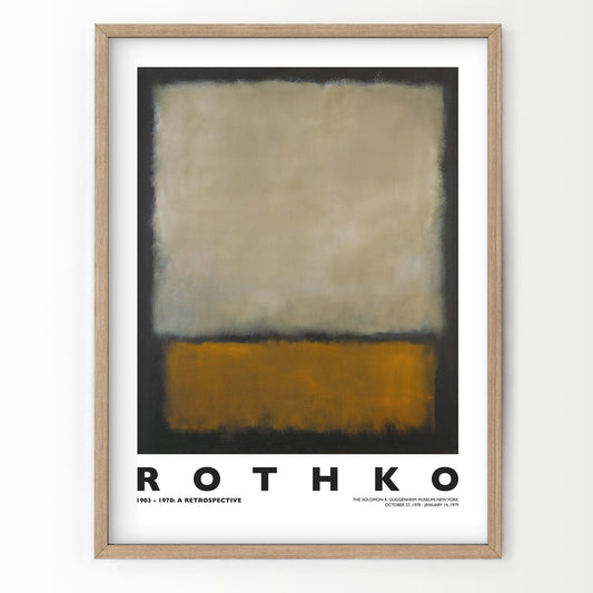 Home Poster Decor Single Mark Rothko Print, Brown Abstract Poster, Rothko Wall Art, Exhibition Poster, Home Office Decor, Gift for him, Modern Print