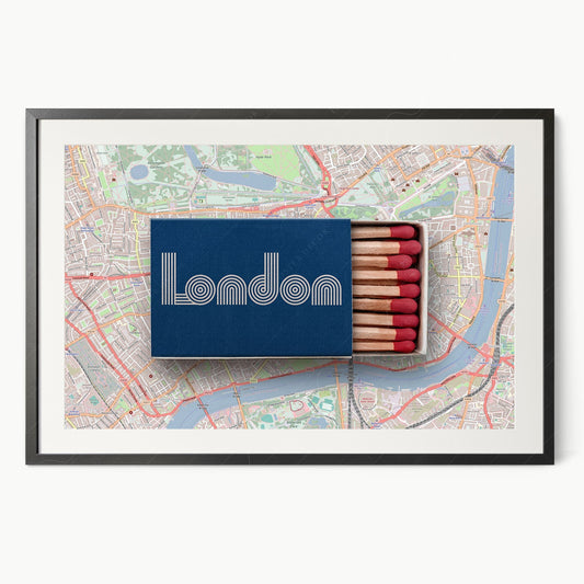 London Print, Matchbox Photo, Map City Wall Art