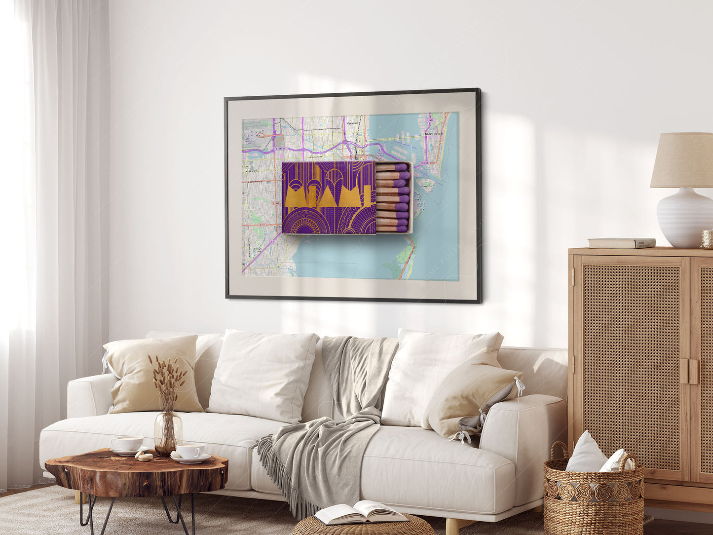 Miami Print, Matchbox Photo, Map City Wall Art
