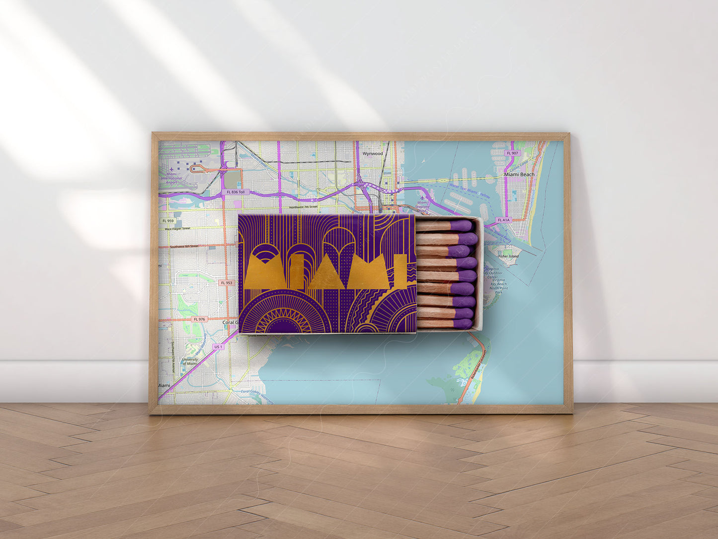 Miami Print, Matchbox Photo, Map City Wall Art
