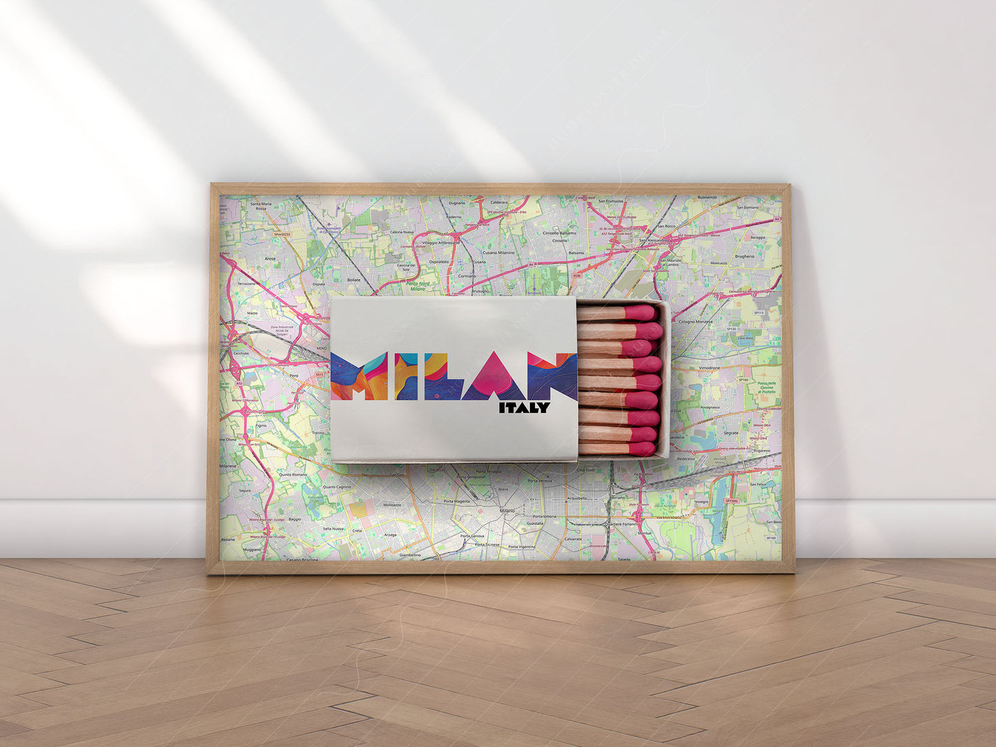 Milan Print, Matchbox Photo, Map City Wall Art