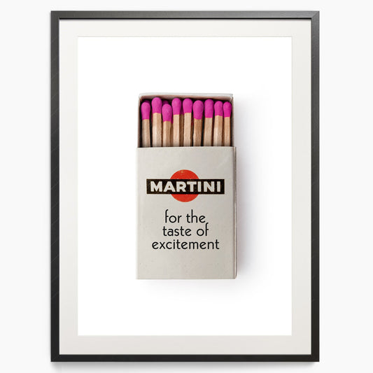 Cocktail poster, Matchbox print, Above Bar cart wall art